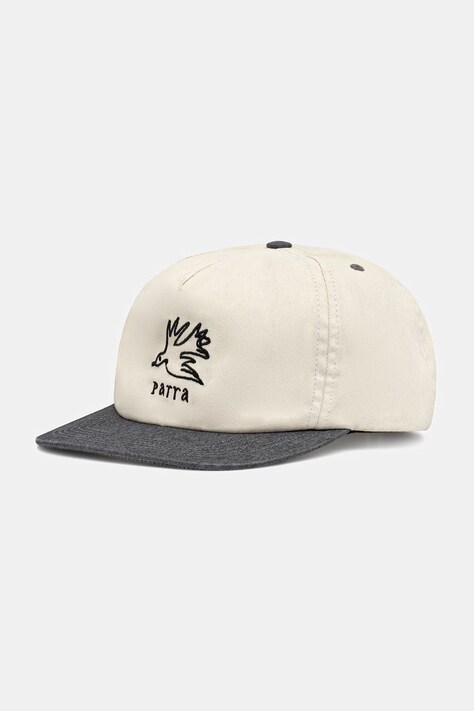 by Parra Yarn bird czapka z daszkiem snapback bawełniana męska beżowa 55391