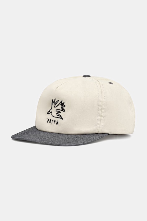 by Parra Yarn bird czapka z daszkiem snapback bawełniana męska beżowa 55391
