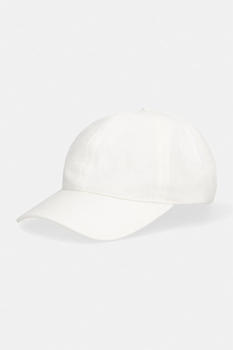 Gant czapka z daszkiem męska lniana beżowa 9901305