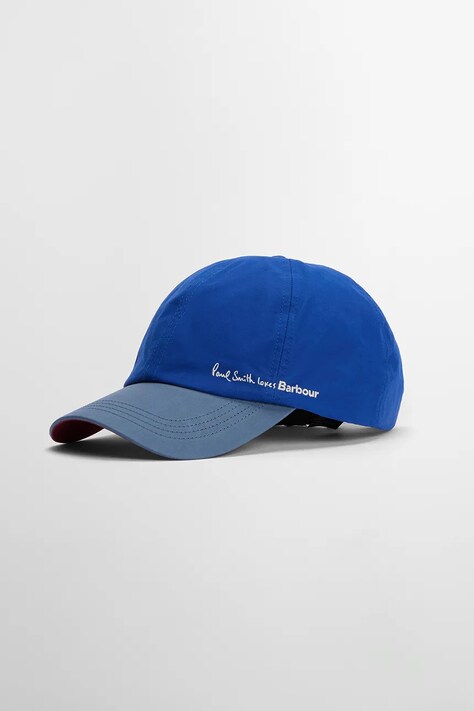 Barbour x Paul Smith Cap baseball cap bawełniana męska niebieska MHA0964BL71