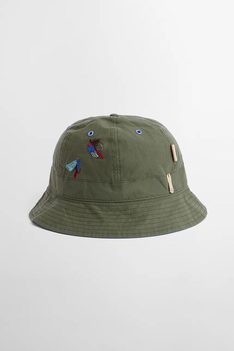 Памучна шапка Barbour x Paul Smith 6 Panel зелена MHA0965GN32