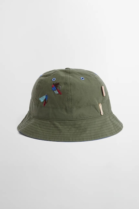 Памучна шапка Barbour x Paul Smith 6 Panel зелена MHA0965GN32