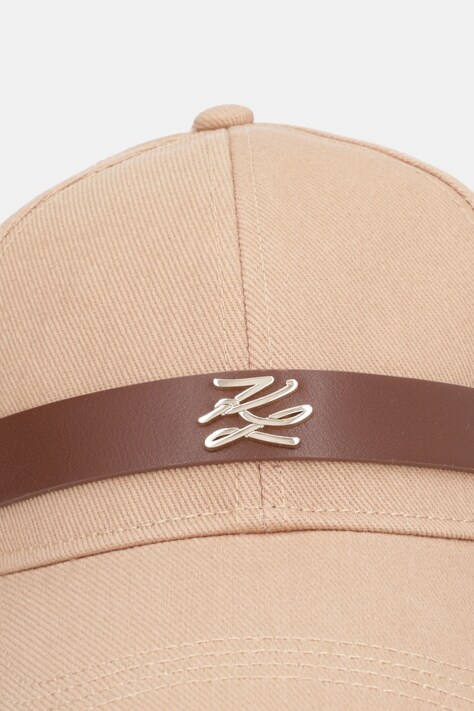 Бавовняна бейсболка Karl Lagerfeld K/AUTOGRAPH — SS26-CAU00I, бежевий — фото 2