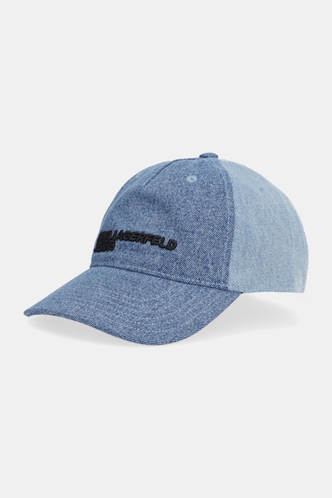Karl Lagerfeld Jeans czapka z daszkiem kolor niebieski B1W33053