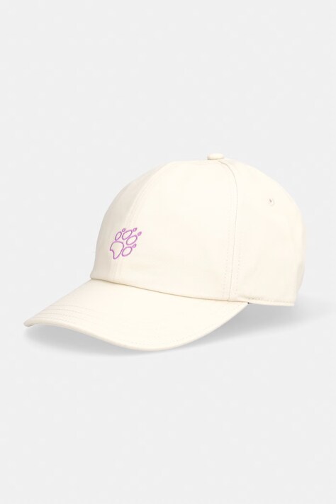 Jack Wolfskin czapka bejsbolowa bawełniana Celebrate The Paw beżowa A65772
