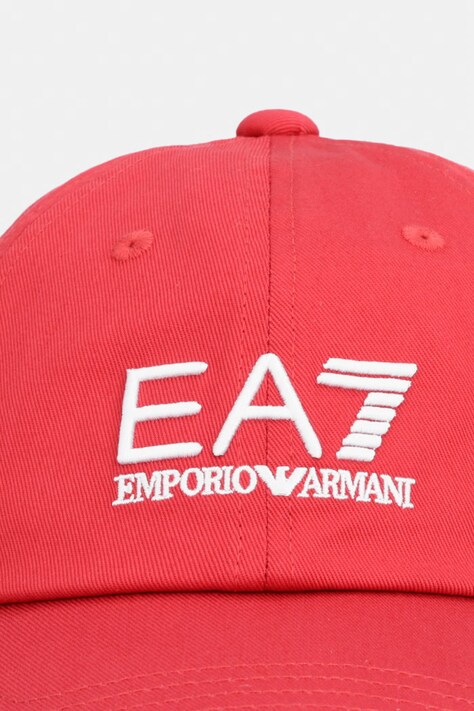 EA7 Emporio Armani бейсболка бавовняна — SS26-CAU01G, червоний — фото 2