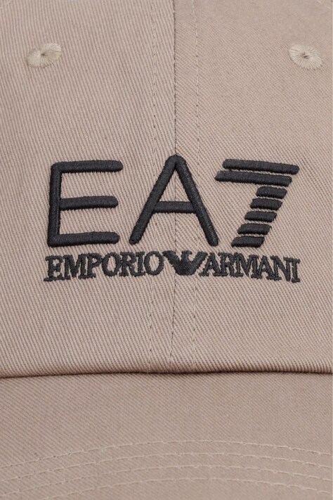 EA7 Emporio Armani бейсболка бавовняна — SS26-CAU01G, бежевий — фото 2