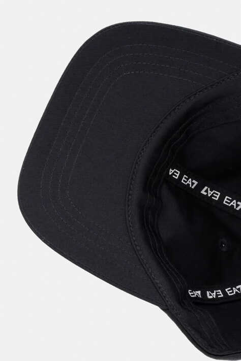 EA7 Emporio Armani czapka z daszkiem bawełniana kolor czarny AF15502.7X000592