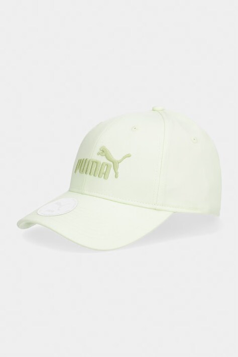 Puma czapka z daszkiem bawełniana Wardrobe Essential zielona 026835