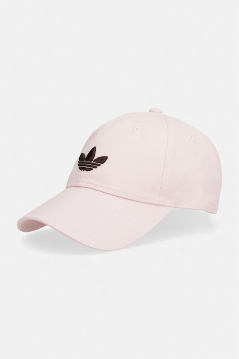 adidas Originals czapka z daszkiem bawełniana kolor różowy KC8038
