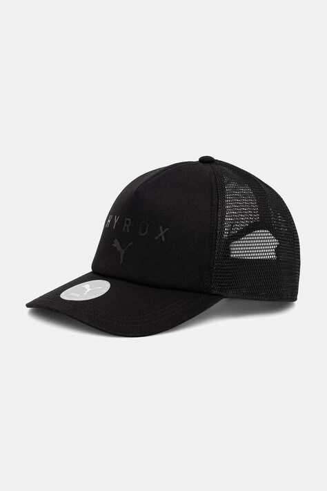 Puma czapka z daszkiem Trucker HYROX kolor czarny 026356