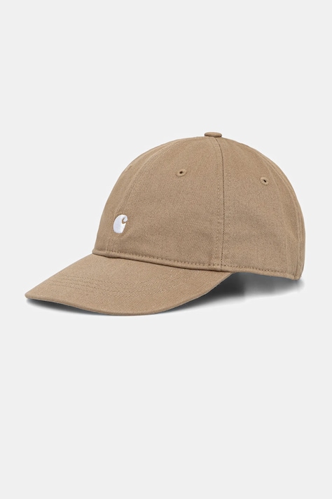 Carhartt WIP czapka z daszkiem bawełniana Madison Logo Cap kolor brązowy I036730.1Q5XX