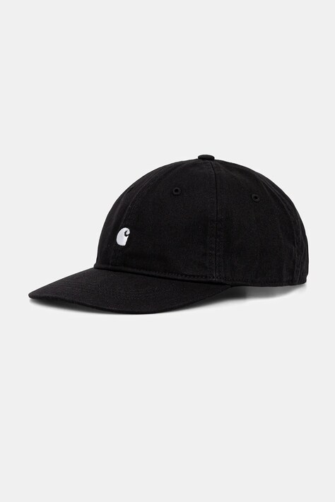 Carhartt WIP cotton baseball cap Madison Logo Cap black color I036730.3AAXX