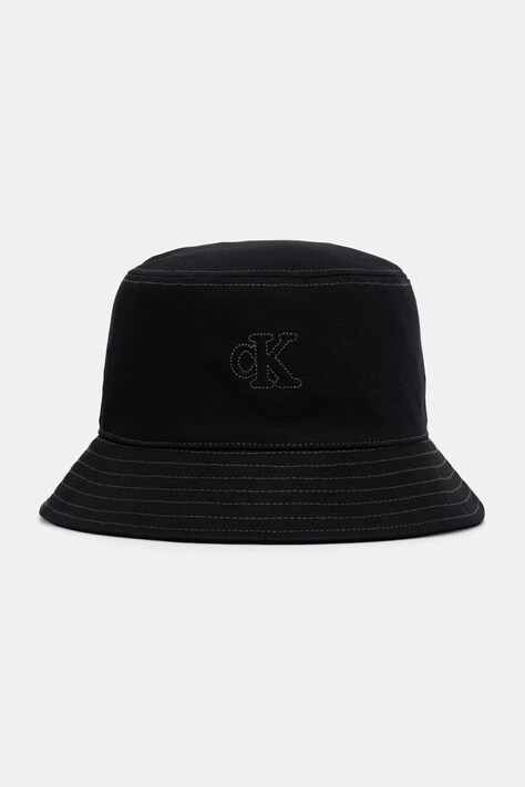 Calvin Klein καπέλο bucket βαμβακερό μαύρο LV04F5062G
