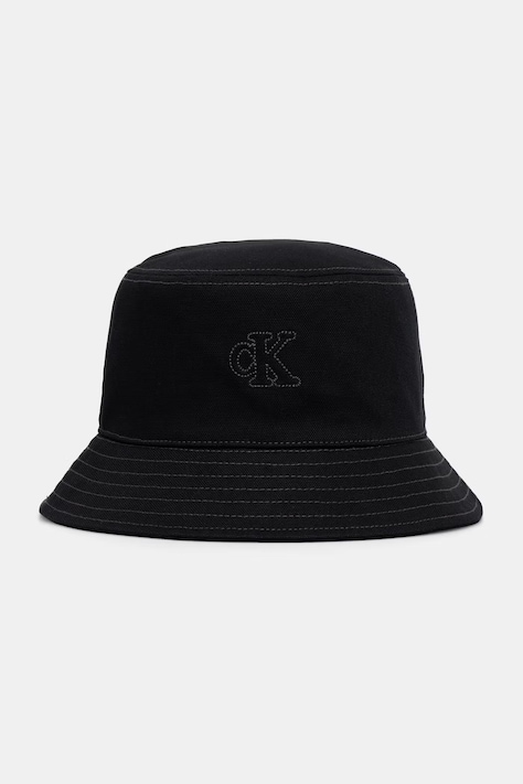 Calvin Klein καπέλο bucket βαμβακερό μαύρο LV04F5062G