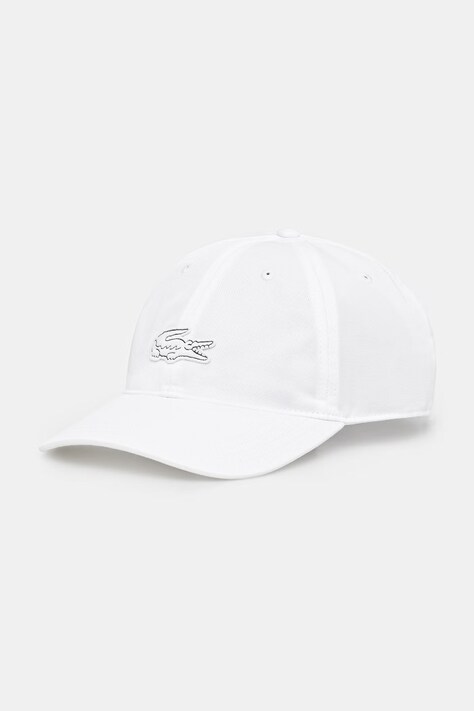Lacoste czapka z daszkiem bawełniana biała RK1910
