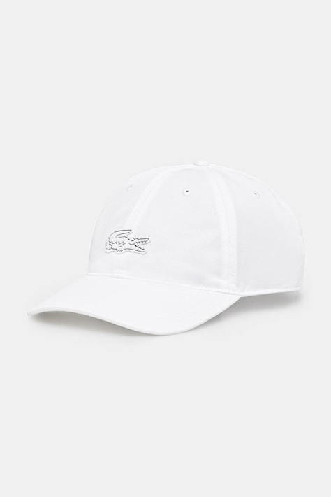 Lacoste czapka z daszkiem bawełniana biała RK1910