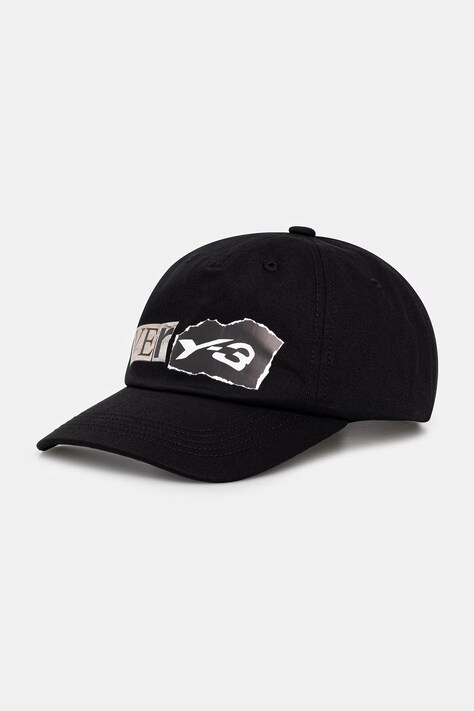 Y-3 czapka z daszkiem bawełniana MERCH CAP kolor czarny KD0179