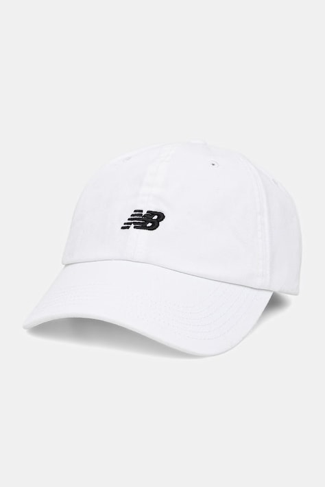 New Balance čiapka so šiltom bavlnená biela LAH51004WT