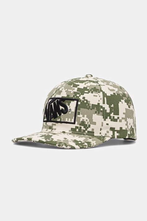 Vans czapka z daszkiem snapback bawełniana zielona VN000QAFGCY1