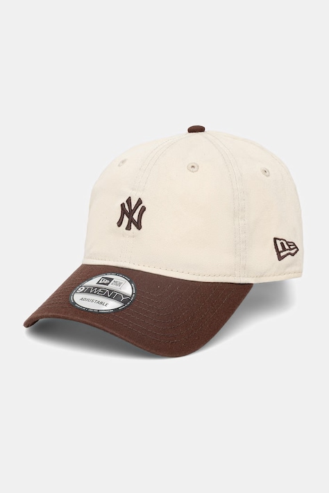 New Era czapka z daszkiem bawełniana MINI WASHED 9TWENTY® kolor beżowy 60771810