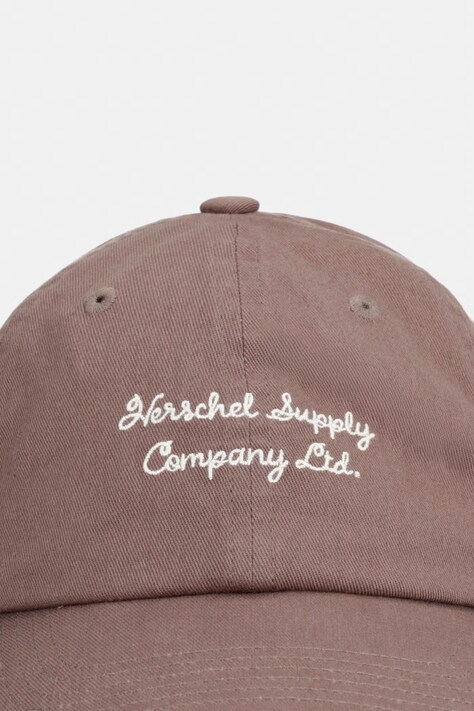 Herschel czapka z daszkiem Sylas Vintage Cotton kolor brązowy 50749-07245-OS