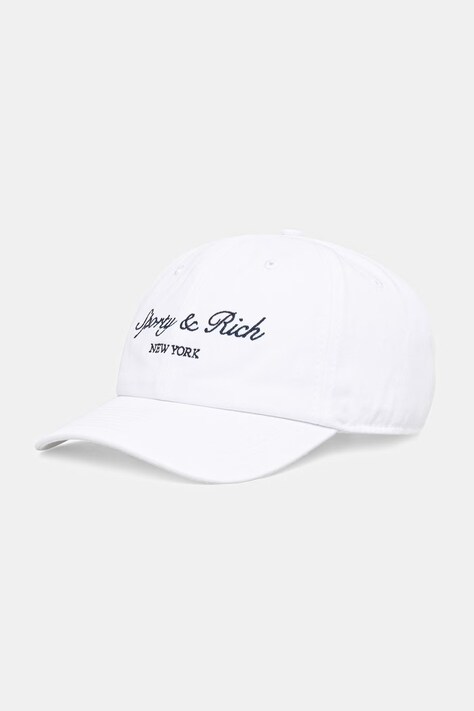 Sporty & Rich Syracuse NY czapka z daszkiem z bawełną biała AC04075328WH01