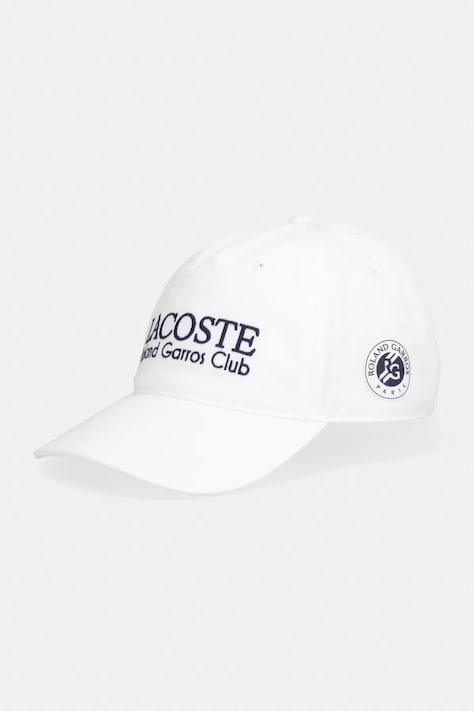 Lacoste czapka z daszkiem bawełniana beżowa RK0378