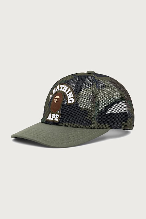 A Bathing Ape Czapka z daszkiem zielona 001CPM301010M