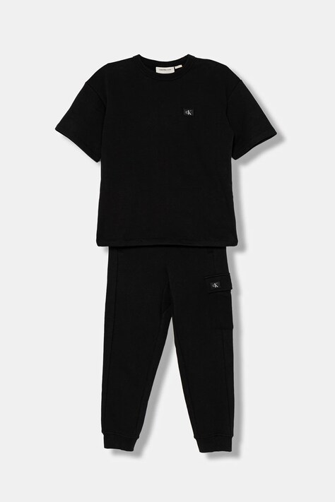 Calvin Klein Jeans komplet bawełniany dziecięcy kolor czarny IB0IB02636