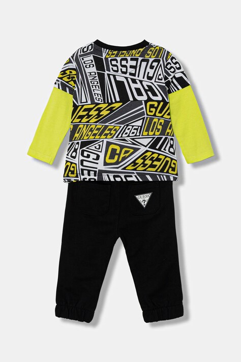 Guess komplet bawełniany niemowlęcy kolor czarny I6RG00 K8HM4