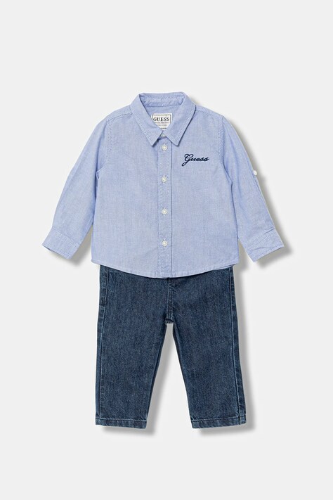 Guess komplet niemowlęcy kolor niebieski I6RG03 W9CL0