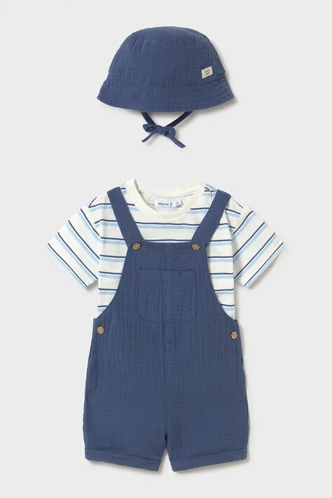 Mayoral komplet bawełniany dziecięcy kolor niebieski 1663