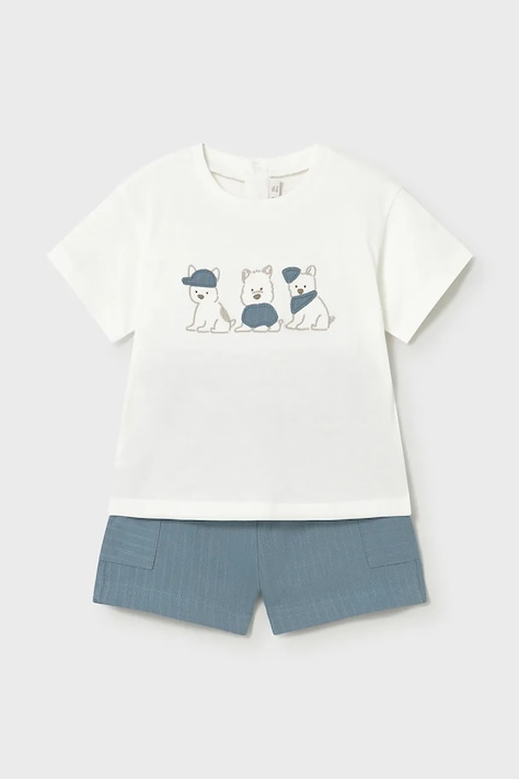 Mayoral komplet bawełniany dziecięcy kolor niebieski 1665