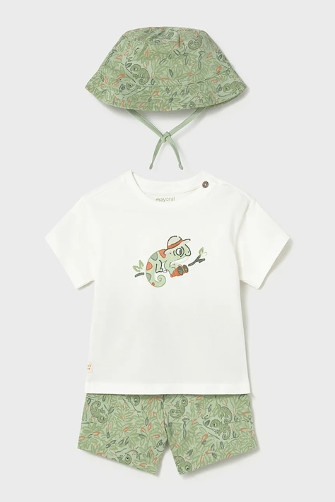 Παιδικό βαμβακερό σετ Mayoral χρώμα: πράσινο, 1667