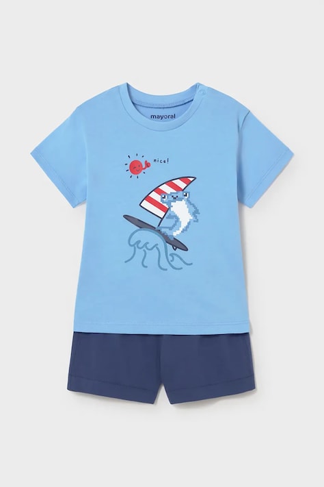 Dětská bavlněná souprava Mayoral modrá barva, 1671