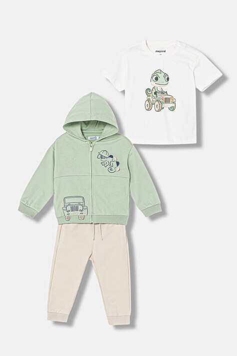 Mayoral dres dziecięcy kolor zielony 1833