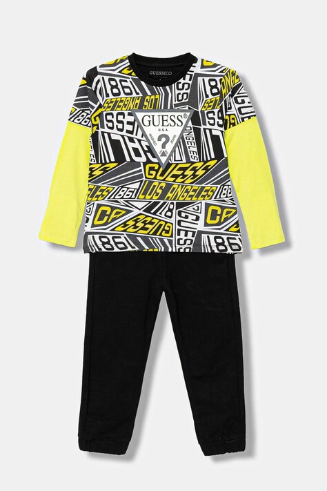 Guess komplet bawełniany dziecięcy kolor czarny N6RG00 K8HM4