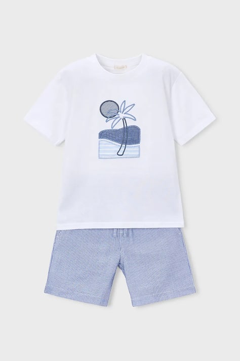 Detská bavlnená súprava Mayoral modrá farba, 3218