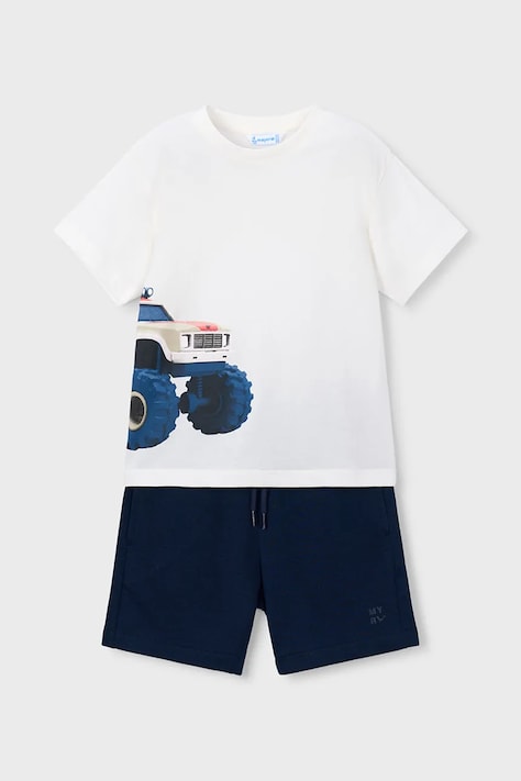 Mayoral komplet bawełniany dziecięcy kolor granatowy 3605