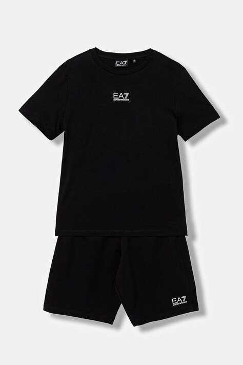 EA7 Emporio Armani komplet bawełniany dziecięcy kolor czarny 7B000294 AF10378