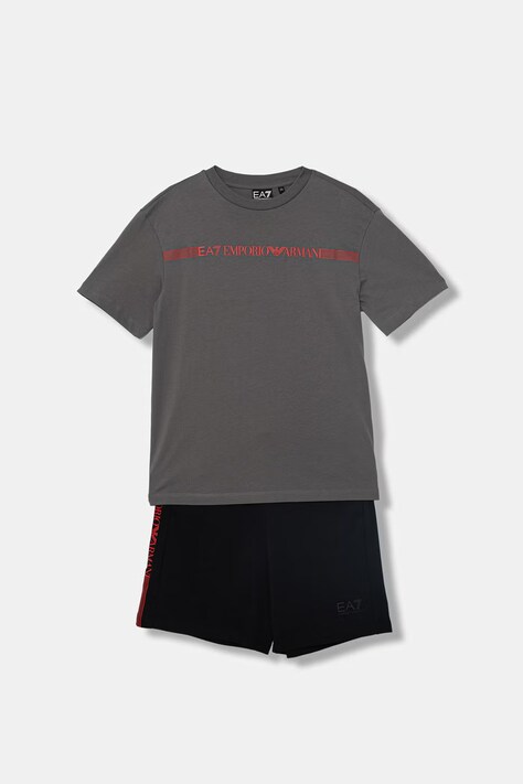 EA7 Emporio Armani komplet dziecięcy bawełniany szary 7B000267 AF12874
