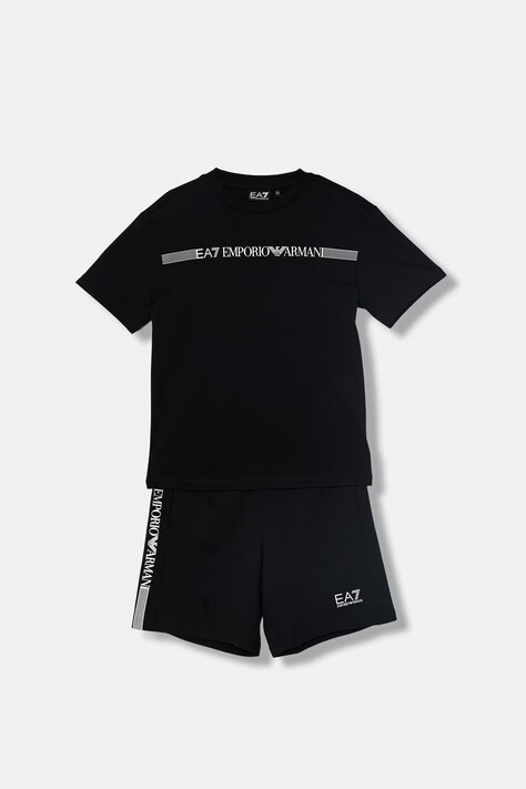 EA7 Emporio Armani komplet dziecięcy bawełniany czarny 7B000267 AF12874