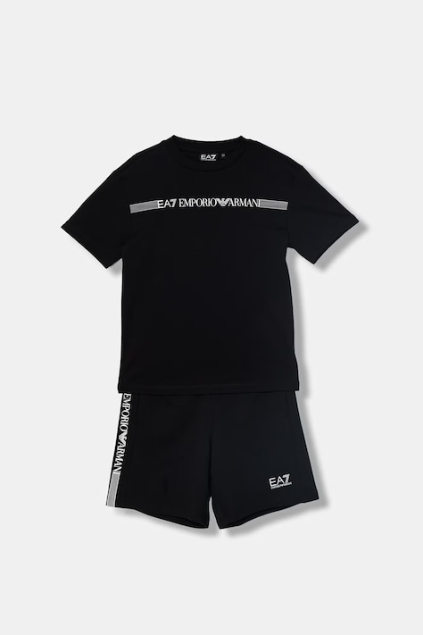 EA7 Emporio Armani komplet dziecięcy bawełniany czarny 7B000267 AF12874