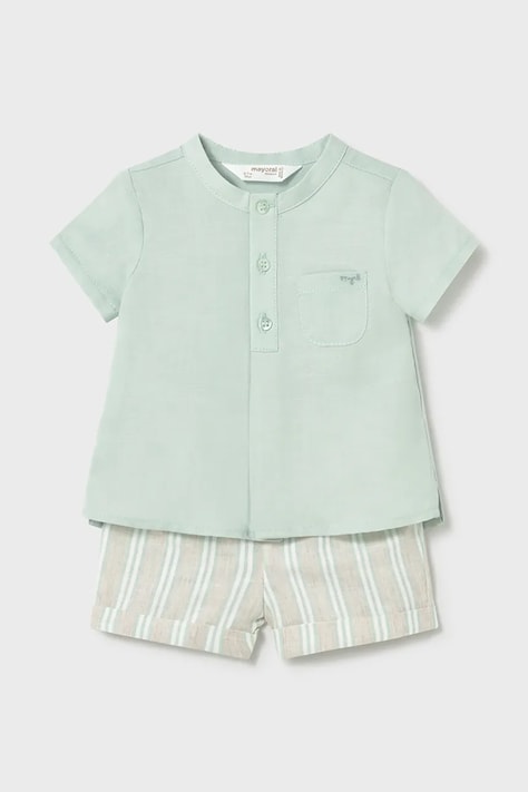 Kojenecká souprava ze lněné směsi Mayoral Newborn béžová barva, 1270