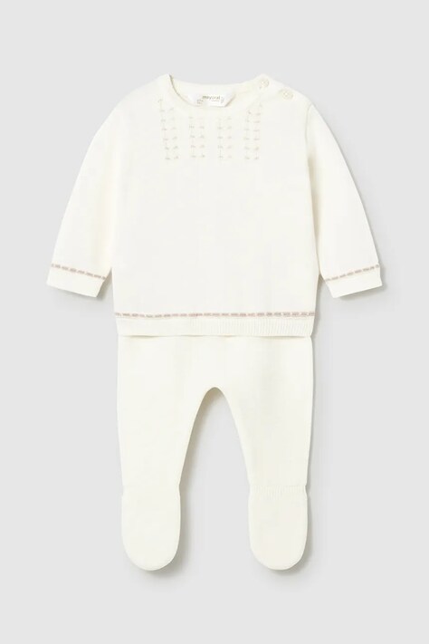 Βρεφικό βαμβακερό σετ Mayoral Newborn χρώμα: άσπρο, 1502