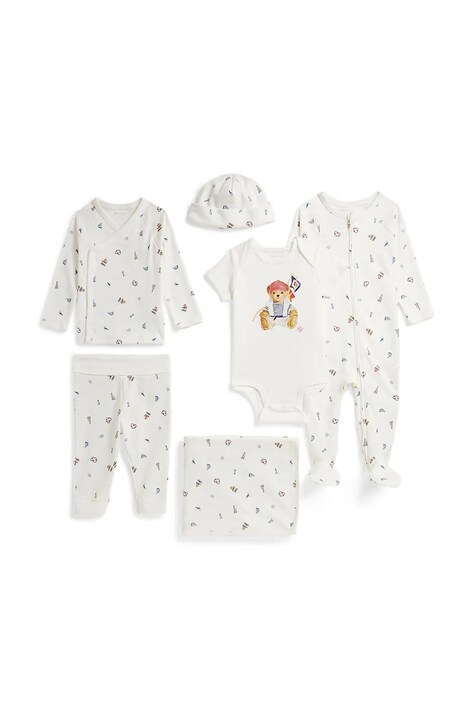 Polo Ralph Lauren komplet codzienny dziecięcy bawełniany biały 320B14089001
