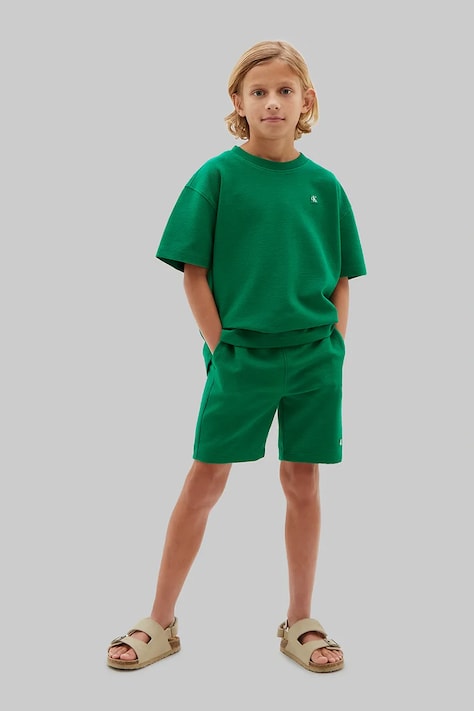 Calvin Klein Jeans set per bambini con cotone verde LVCKSJI19B