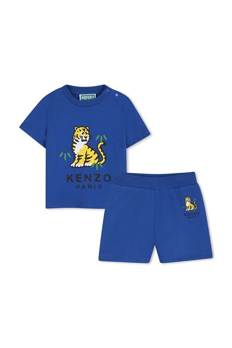 Kenzo kids komplet codzienny dziecięcy bawełniany niebieski K61867
