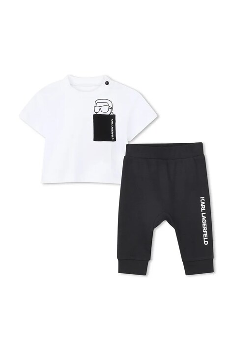Karl Lagerfeld dres bawełniany niemowlęcy kolor biały Z31052